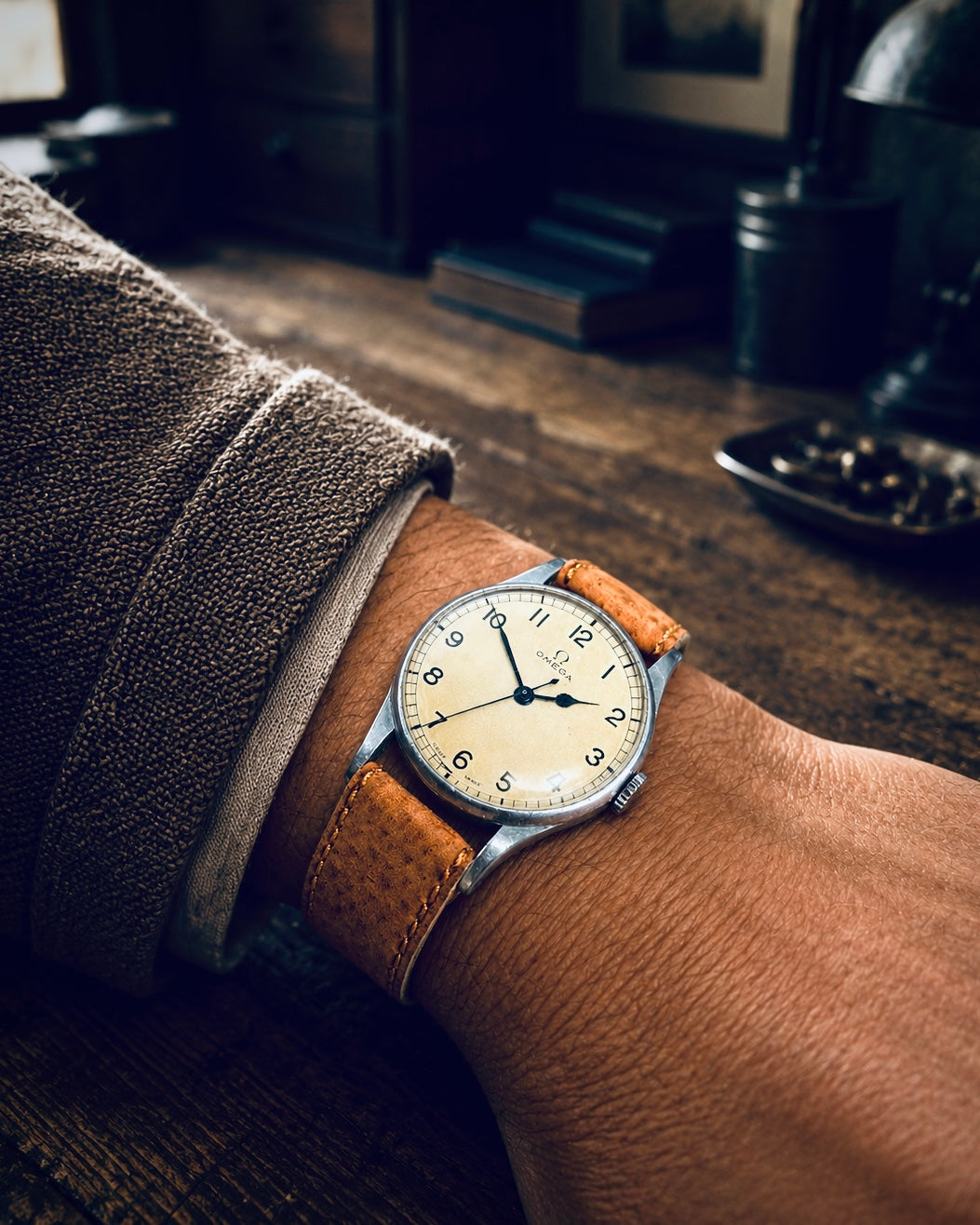 【希少・軍用時計】Omega HS8 Navigator’s Watch|1943年頃|Cal.30T2|17石|英国海軍航空隊