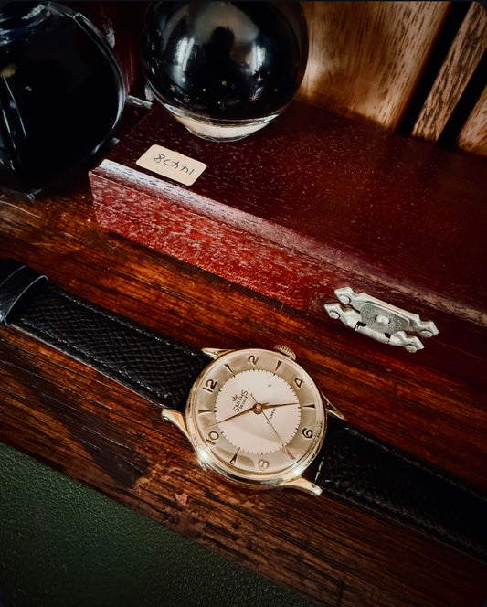 Smiths De Luxe A356| デュアルトーンダイヤル | Cal.400 17石 | Cheltenham製 | 1954年 | 英国製 |