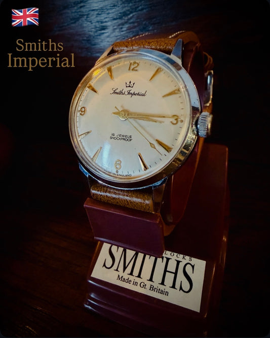 1958年 Smiths Imperial｜19石 Cal.100｜英国製ヴィンテージ｜ラージダイヤル｜手巻き