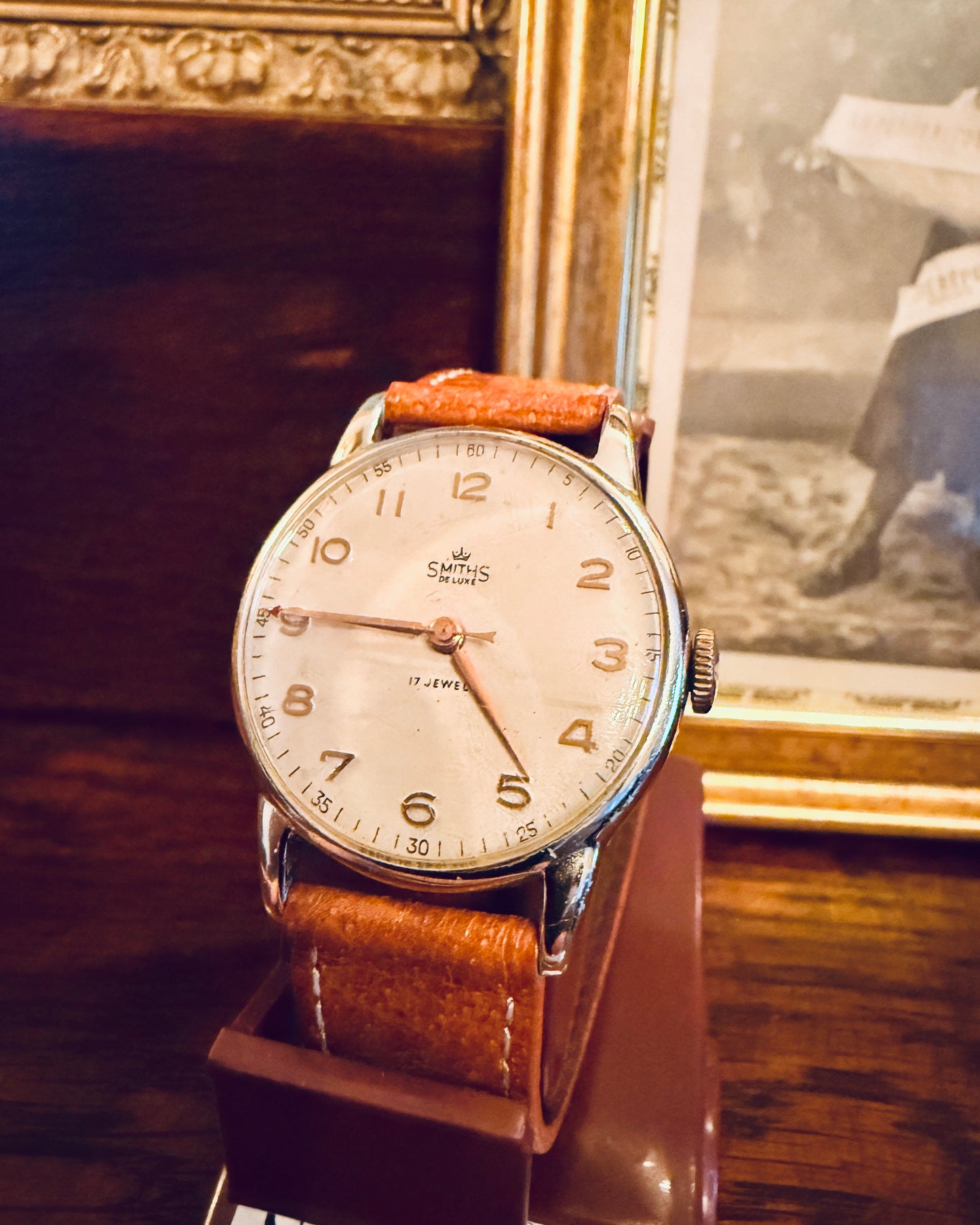 【美品・希少箱付】Smiths De Luxe｜1953年製｜ Smiths製造関連会社の記念時計｜17石 Cal.400｜英国製｜機械式時計
