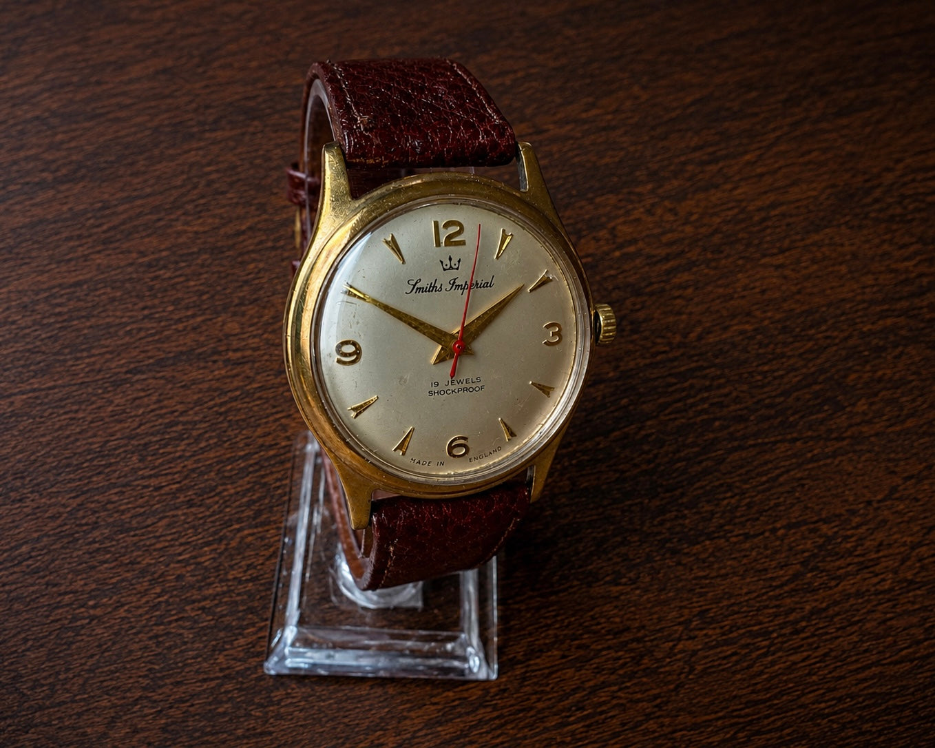 【美品・9ct無垢金】Smiths Imperial｜1962年頃製｜19石 Cal.100｜Dennisonケース｜英国製｜手巻き
