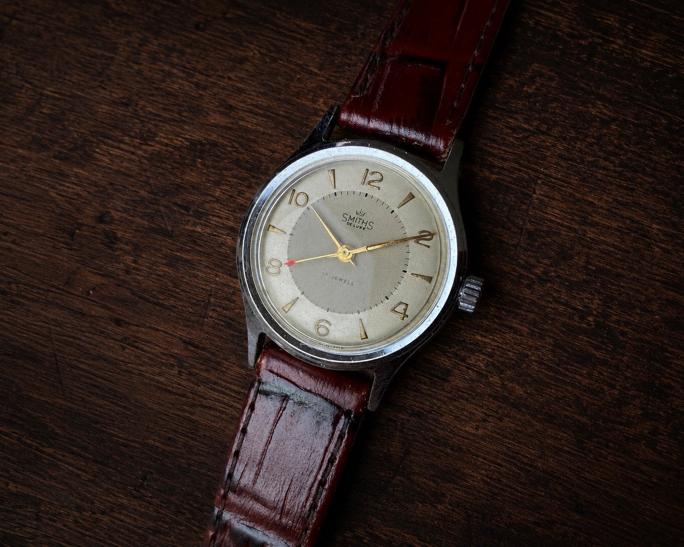 【希少・南極探検モデル】Smiths De Luxe AB478 ｜ 1958年頃製 ｜ 17石 Cal.300 ｜ Antarctic Expedition ｜ 英国製 ｜ 手巻き