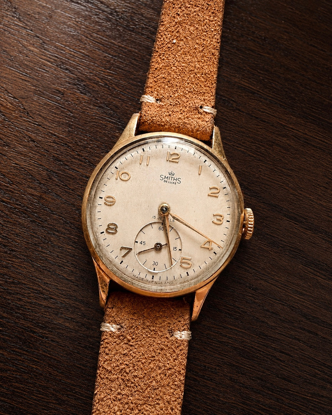 【美品】Smiths De Luxe A316｜1954年頃製｜Cal.400｜15石｜スモールセコンド｜英国製｜手巻き