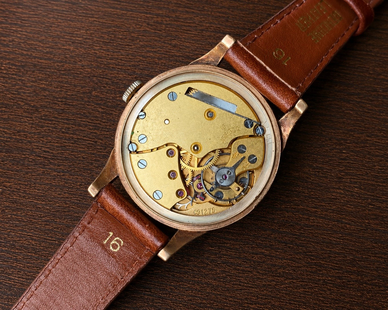 【金無垢・テクスチャードダイヤル】Smiths De Luxe ｜ 1955年 ｜ 15石 Cal.400 ｜ 英国製 ｜ 手巻き